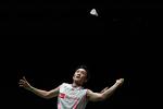Få timer tidligere vandt Japans Kento Momota over Danmarks Viktor Axelsen i finalen ved Malaysia Open iKuala Lumpur. Foto: Mohd Rasfan/Ritzau Scanpix