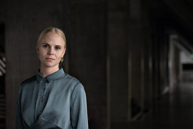 Nadia Panzio er formand for Dansk Amerikansk Fodbold Forbund, der er en traditionelt mandsdomineret sportsgren. I bestyrelsen er de dog  to kvinder ud af otte bestyrelsesmedlemmer.  Foto: Miriam Dalsgaard/POLFOTO