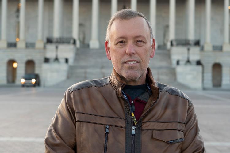 52-årige Anthony White mener, at Donald Trump er uskyldig, og at rigsretssagen er Demokraternes 
   Foto: Sandra Brovall