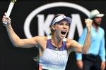 Caroline Wozniacki var fremragende mod talentfulde Yastremska og er nu klar til tredje runde.
   Foto: John Donegan/Ritzau Scanpix