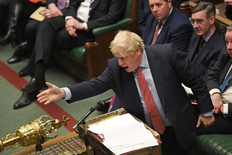 De sidste brikker er faldet på plads i det britiske parlament, og loven om udtræden af EU er vedtaget. Foto: Jessica Taylor/Ritzau Scanpix