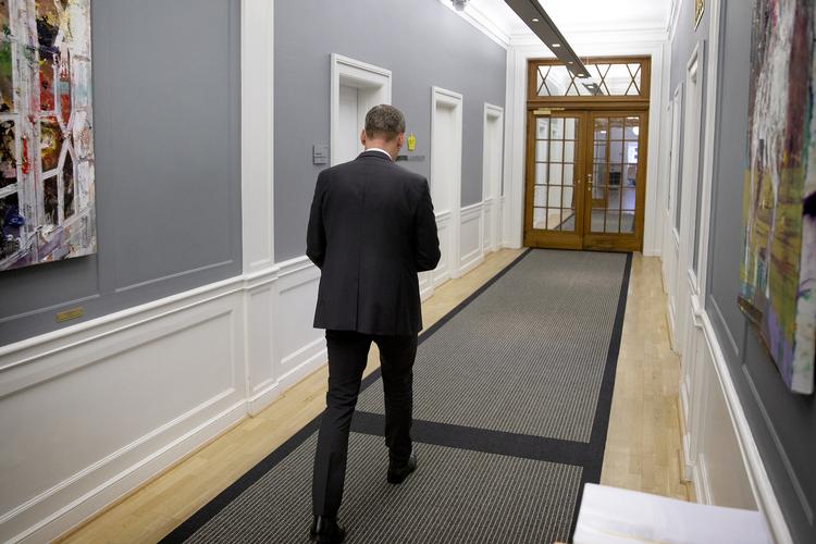Justitsminister Nick Hækkerup i sit ministerium, som især bliver fremhævet på den dårlige måde i Statsrevisorernes kritik af indsatsen mod hvidvask.  Foto: Finn Frandsen/POLFOTO