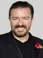 I selskab med Ricky Gervais kan man være sikker på, at giftighederne flyver tæt. Til april kigger han forbi Royal Arena.  Foto: Charles Sykes/AP