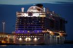 Det italienske krydstogtskib, ses her ved Civitavecchia, hvor det lå, mens det blev afklaret, om to kinesiske passagerer havde coronavirus. Prøverne viste sig at være negative.  Foto: Guglielmo Mangiapane/Ritzau Scanpix