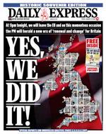 Daily Express' forside. Foto: .