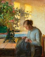SMK viser den største Anna Ancher-udstilling nogensinde. Her er det hendes 'Syende fiskerpige', der er malet i 1890. Foto: Randers Kunstmuseum