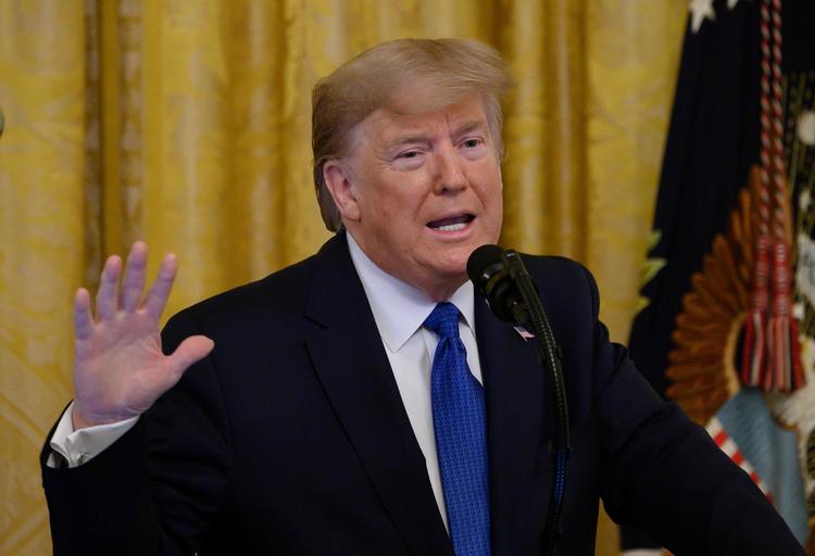 Donald Trump fotograferet tidligere i dag i Det Hvide Hus.  Foto: Andrew Caballero-reynolds/Ritzau Scanpix