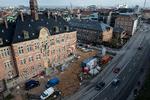 Luftfoto fra midtbyen i Aarhus. På Viby Gymnasium er der i øjeblikket omkring 50 procent elever med anden etnisk baggrund end dansk på deres 1.g.-årgang. Og det er for meget. Men fra næste år skal eleverne fordeles ud på alle de aarhusianske gymnasier. En beslutning, der får rektoren på Viby Gymnasium til at juble, og andre rektorer i Aarhus til at klage.  Foto: Casper Holmenlund Christensen/Ritzau Scanpix