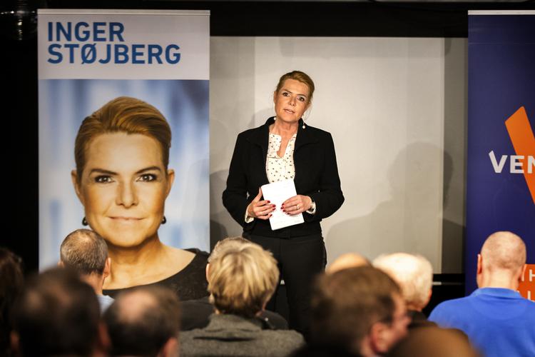 Venstres næstformand og retsordfører, Inger Støjberg, fotograferet ved et borgermøde på Nørrebro i sidste måned.  Foto: Finn Frandsen/POLFOTO