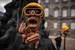 En københavnsk statue støtter demonstranter i Hongkong. Kina har forsøgt at presse danske myndigheder til at fjerne den.  Foto: Liselotte Sabroe/Ritzau Scanpix