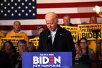    Den 77-årige Biden, som onsdag førte valgkamp i New Hampshire, fastslår, at han ikke er på vej ud. Foto: Spencer Platt/Ritzau Scanpix