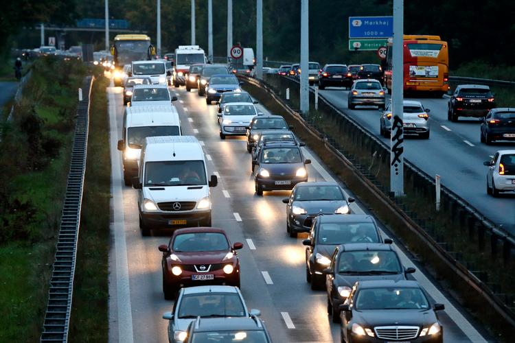 Udvidelse af nogle af de store indfaldsmotorveje til København, mellem dem Hillerødmotorvejen, var en del af blå bloks trafikplan fra marts 2019. Foto: Jens Dresling/POLFOTO