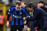 Inter-cheftræner Antonio Conte vurderer, at Christian Eriksen er en intelligent spiller, der hurtigt vil vænne sig til de nye forhold i italiensk fodbold. Søndag hedder opgaven lokalrivalen AC Milan. Foto: Miguel Medina/Ritzau Scanpix