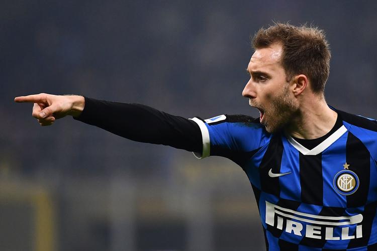  Christian Eriksen fik kun de sidste 20 minutter på banen men var med et flot frispark tæt på at score sit første mål for Inter siden skiftet fra Tottenham. Foto: Marco Bertorello/Ritzau Scanpix