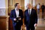 Medgang. I november fik Det Konservative Folkeparti endnu et medlem af folketingsgruppen, da Venstre-profilen Marcus Knuth (tv) skiftede parti. Det kom i kølvandet på fremgang ved valget. Meningsmålingerne giver partiet bedste resultat i næsten et årti. Foto: Jens Dresling/POLFOTO