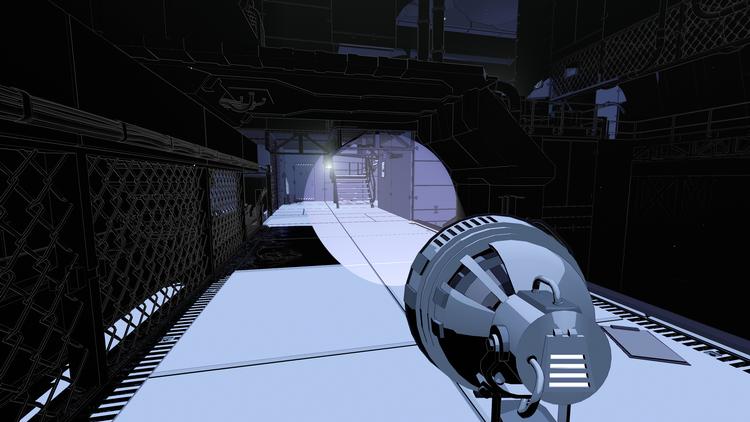 I 'Lightmatter' bruges teknikken cel shading, der skaber et æstetisk udtryk, som mimer et håndtegnet og mere todimensionelt fladt udseende i en tredimensionel verden. Foto: Tunnel Vision Games