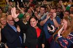 Sinn Fein-leder Mary Lou McDonald går efter regeringsmagten efter lørdagens valgsejr. Foto: Ben Stansall/Ritzau Scanpix
