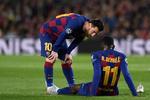 27. november måtte Ousmane Dembele udgå af en Champions League-kamp mod Borussia Dortmund, der blev hans sidste i denne sæson.   Foto: Josep Lago/Ritzau Scanpix