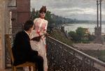 København ser sexet og fransk ud  i  dette maleri af Paul Fischer fra 1887, som viser udsigten over Peblinge Søen. Det er kunstnerens  svoger og svigerinde som optræder som modeller, med nonchalant cigaret,  handsker og fashionabel kjole.  Foto: Københavns Museum