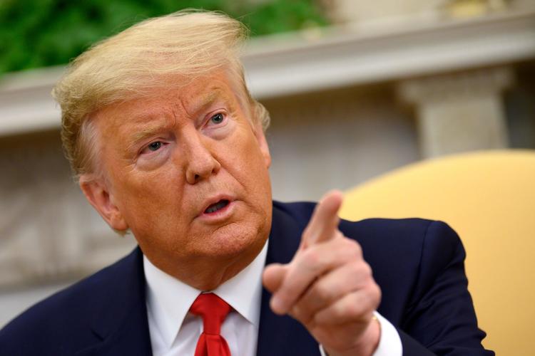 Donald Trump fandt trods besøg af Ecuadors præsident, Lenin Moreno, tid til at rose sin justitsminister William Barr på Twitter. Foto: Jim Watson/Ritzau Scanpix
