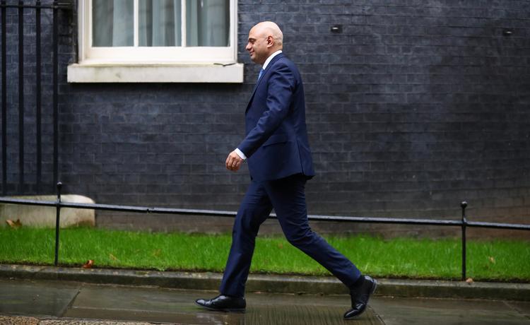 Sajid Javid ses her ankomme til Downing Street 10 tidligere på dagen.  Foto: Hannah Mckay/Ritzau Scanpix