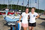 Ida Marie Baad (tv.) og Marie Thusgaard fra 49erFX-klassen klarede igen OL-kravet, men duoen var under hårdt pres denne gang.
  Foto: Henning Bagger/Ritzau Scanpix