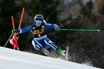 Lørdag i slovenske Kranjska Gora satsede Alice Robinson alt i andet gennemløb, og det lykkedes, selv om der undervejs var et par kiksere.  Foto: Jure Makovec/Ritzau Scanpix