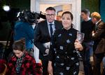 Fungerende finansminister Morten Bødskov og social- og indenrigsminister Astrid Krag præsenterede regeringens udspil til en udligningsreform. Siden måtte Astrid Krag beklage, at en regnemetode i udspillet var beskrevet forkert. Foto: Liselotte Sabroe/Ritzau Scanpix