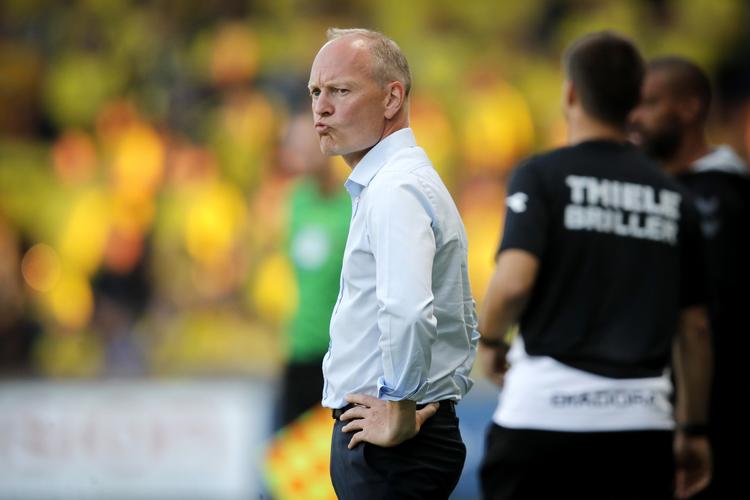 Niels Frederiksen og Brøndby lægger ud med en udekamp mod OB, når Superligaen begynder forårssæsonen i dag.  Foto: Jens Dresling/POLFOTO