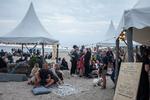 
Få festivalsstemning på forskud fredag i Øksnehallen. Foto: Anders Rye Skjoldjensen