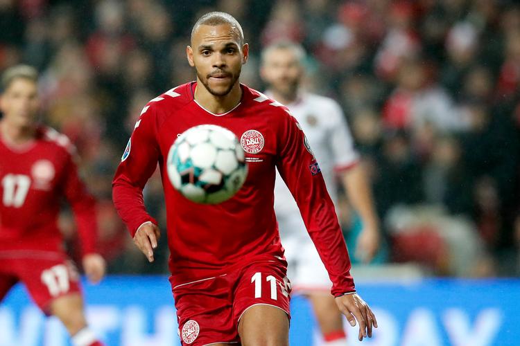 28-årige Martin Braithwaite er efter alt at dømme på vej mod sin karrieres største oplevelse, nemlig at spille for storklubben FC Barcelona. Foto: Jens Dresling/POLFOTO