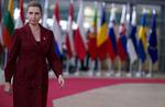Mette Frederiksen ankommer til EU-topmødet i Bruxelles.  Foto: Kenzo Tribouillard/Ritzau Scanpix