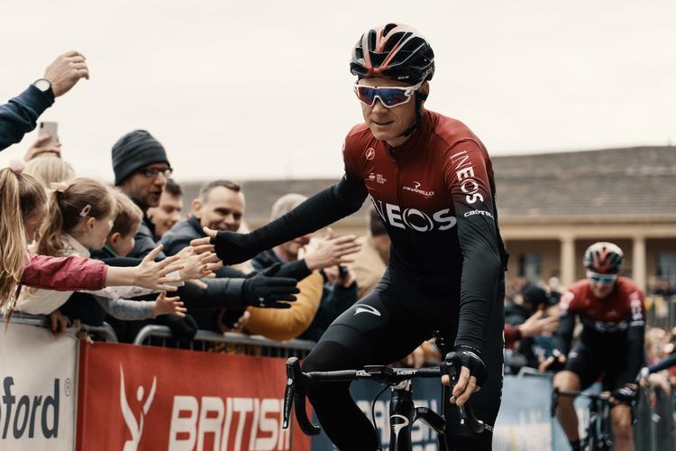 Chris Froome er tilbage på cyklen efter sidste års voldsomme uheld, men comeback-opgaven UAE Tour er først og fremmest et led i forberedelserne frem mod Tour de France.  Foto: Team Ineos