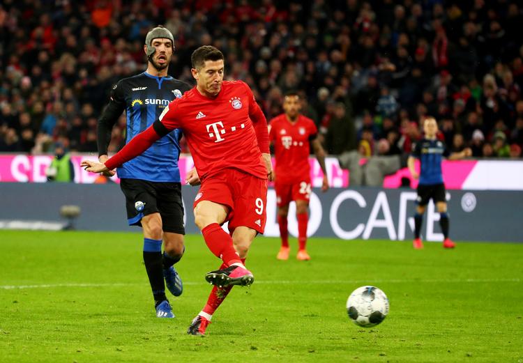 Robert Lewandowski har spillet fem sæsoner i Bayern München og har vundet Bundesligaen i alle fem sæsoner.  Foto: Michael Dalder/Ritzau Scanpix