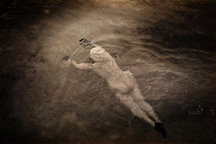    Vinterbader i vand, der er 0 grader.. Arkivfoto Miriam Dalsgaard