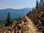 Gitte Holtze gik i 2018 den godt 4.200 kilometer lange Pacific Crest Trail. Her fra bjergene i det nordlige Californien. Foto: Gitte Holtze