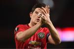 Manchester Uniteds anfører  Harry Maguire førte sit hold til en sejr på 5-0 mod Club Brugge.  Foto: Oli Scarff/Ritzau Scanpix