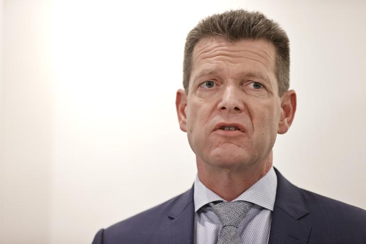 Direktør for sundhedsstyrelsen Søren Brostrøm fotograferet på gårsdagens pressemøde i anledning af, at Danmark har fået det første tilfælde af coronavirus.  Foto: Jens Dresling/POLFOTO