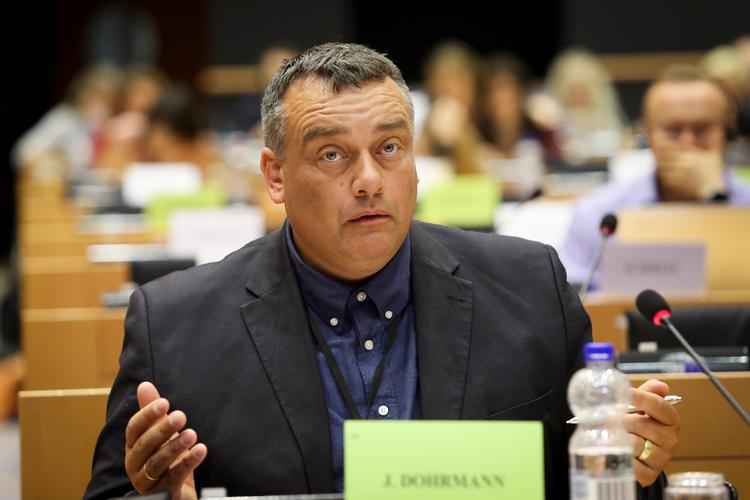 Jørn Dohrmann fotograferet, da han sad i EU-parlamentet. Foto fra EU-parlamentet Arkivfoto Didier Bauweraerts