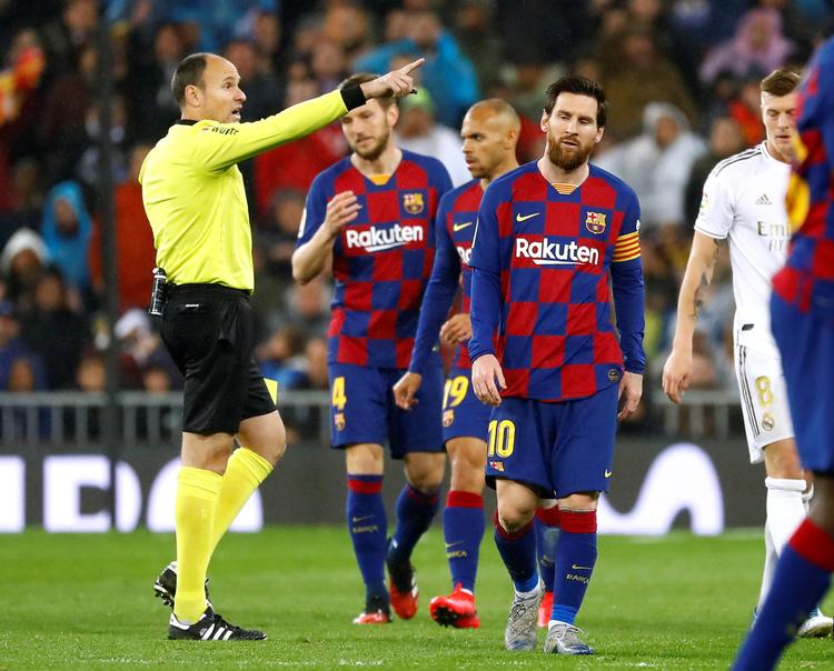 Martin Braithwaite fik tyve minutter på banen i kampen mod Real Madrid. Reals sejr på 2-0 betyder, at holdet er tilbage på førstepladsen i Primera Division og topper med et point ned til Barcelona. Foto: Juan Medina/Ritzau Scanpix