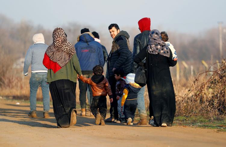 Flygtninge på vej gennem Tyrkiet til grænsen mod Grækenland.  Foto: Leonhard Foeger/Ritzau Scanpix