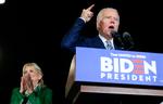 Joe Biden fejrer sin gode super tuesday med en tale i Los Angeles. Foto: Mario Tama/Ritzau Scanpix