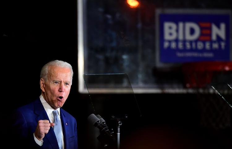 Joe Biden anses for at være en midtsøgende kandidat over for hovedrivalen Bernie Sanders' erklærede socialistiske kurs. Foto: Frederic J. Brown/Ritzau Scanpix