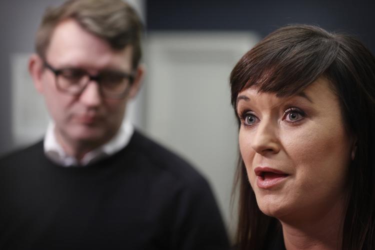     Venstres Sophie Løhde og  Troels Lund Poulsen taler her med pressen om forhandlingerne i udligningsreformen.  (arkivfoto) Foto: Jens Dresling/POLFOTO