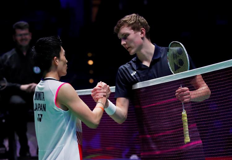 Viktor Axelsen spillede sig sidste år i finalen ved All England, som han tabte mod japaneren Kento Momota. Foto: Andrew Boyers/Ritzau Scanpix