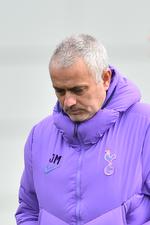 Tottenham-manager José Mourinho skal forsøge at finde en vej til sejr før klubbens møde med RB Leipzip i Champions League. Foto: Glyn Kirk/Ritzau Scanpix