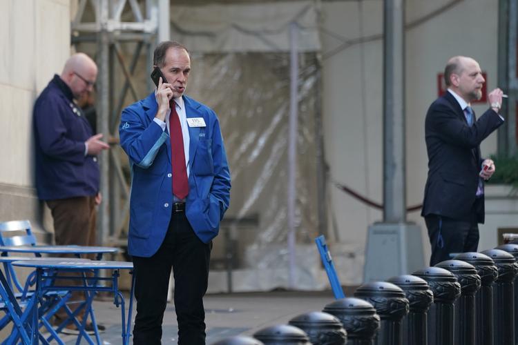 Kursskred: Børshandlerne blev sendt til afkøling mandag i New York. Foto: Bryan R Smith/Ritzau Scanpix