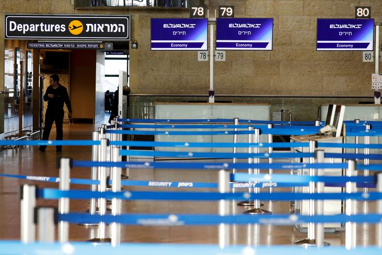 Sådan ser det ud nu i  Ben Gurion International Lufthavn i Tel Aviv. Foto: Amir Cohen/Ritzau Scanpix