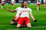 RB Leipzigs østrigske midtbanespiller Marcel Sabitzer lagde tirsdag aften grunden til triumfen for den unge fodboldklub, der nu skal spille kvartfinale i Champions League. Foto: Ronny Hartmann/Ritzau Scanpix