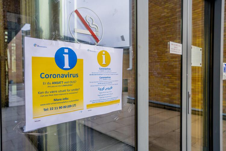 Fremover må kun patienter med behov for ledsager have pårørende med ind Oslo Universitetshospital. Foto: Stian Lysberg Solum/Ritzau Scanpix